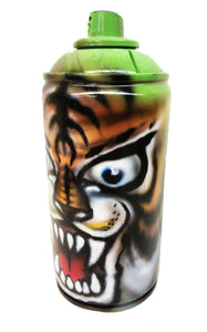 Painted Tiger on Empty Spray Can
