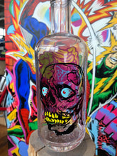 Load image into Gallery viewer, Reverse Painted Bottle Skully Round 2