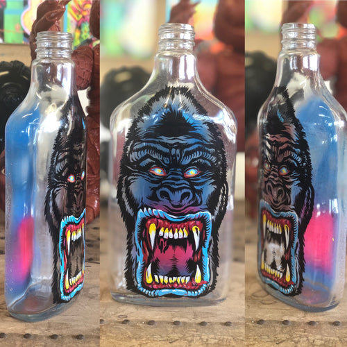 Hand Painted Liquor Bottle Collection Gorilla