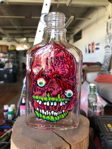 Reverse Painted Bottle