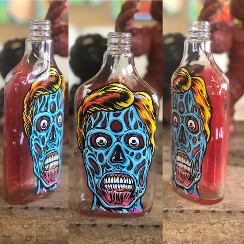 THEY LIVE!  Hand Painted Bottle Collection