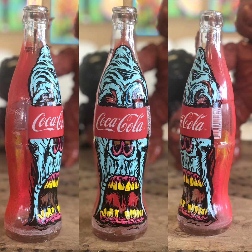 Coca Cola Hand Painted Bottle Fred